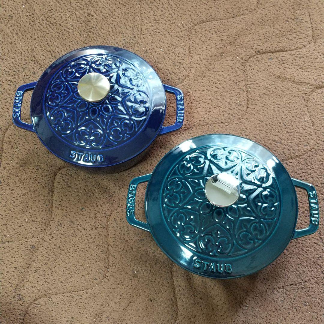 新品 ストウブ リリー ワナベS 16cm ラメール クランブルー 完売 限定