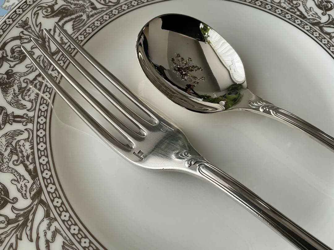 Christofle クリストフル マルリー フォーク コンソメスプーン セット