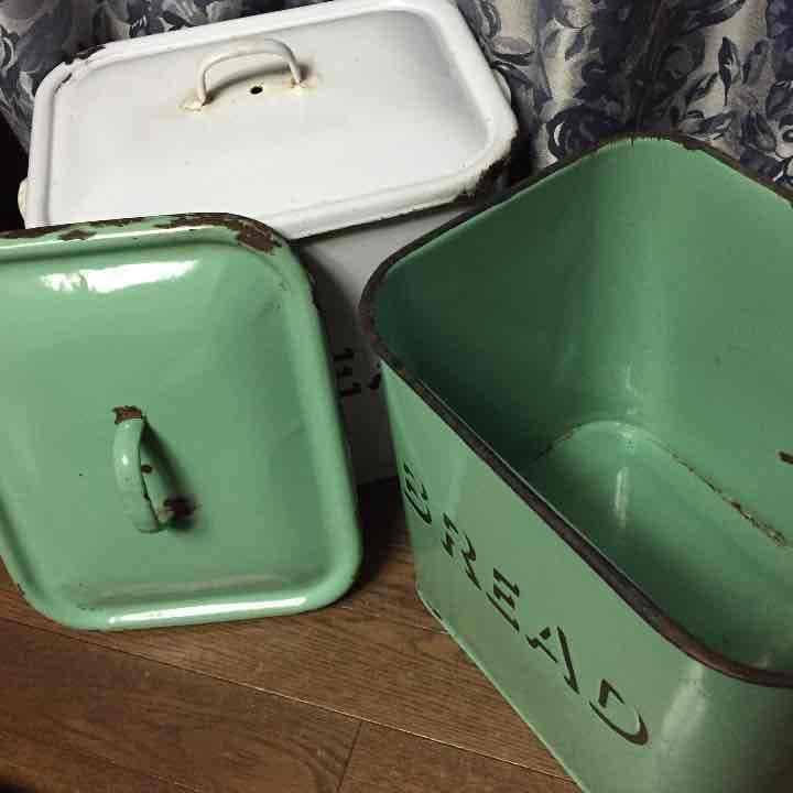 アンティーク ブレッド缶(グリーン)