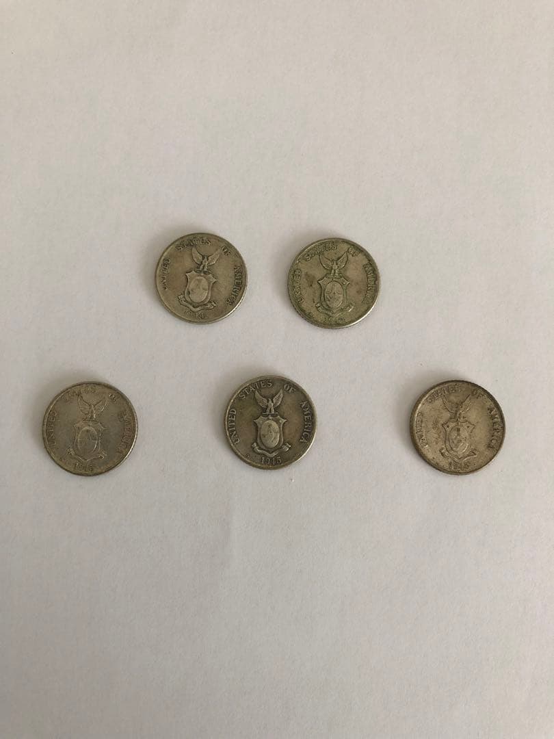 1944年45年フィリピン 20 センタボス  アンビルとハンマーを持つ女性5枚