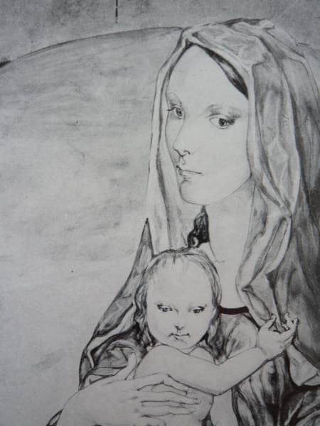 藤田嗣治　聖母子　画集より　状態良好　新品額付