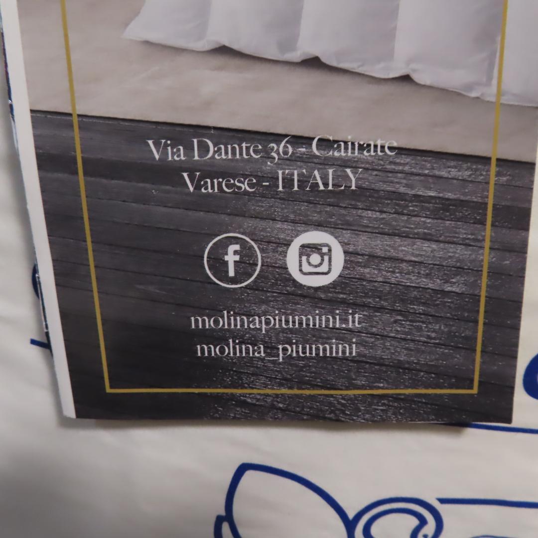 羽毛布団　イタリア産ホワイトグース羽毛90％　新品未使用