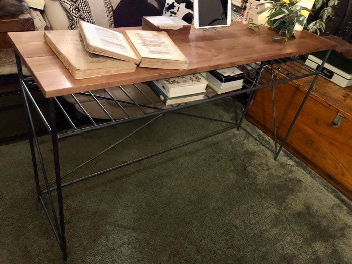 アイアン家具　カウンターデスク　テーブル　無骨　男前　インダストリアル　モダン