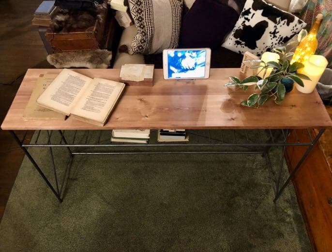 アイアン家具　カウンターデスク　テーブル　無骨　男前　インダストリアル　モダン