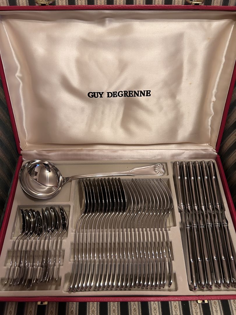 ドグレーヌGuy Degrenne カトラリー48セット+レードルフランス製