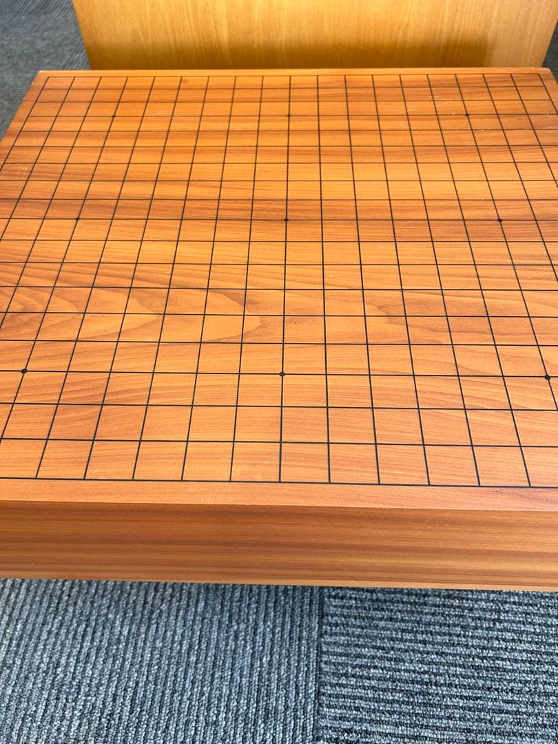 脚付き囲碁盤 碁石 碁笥 へそ付き囲碁盤　碁石セット