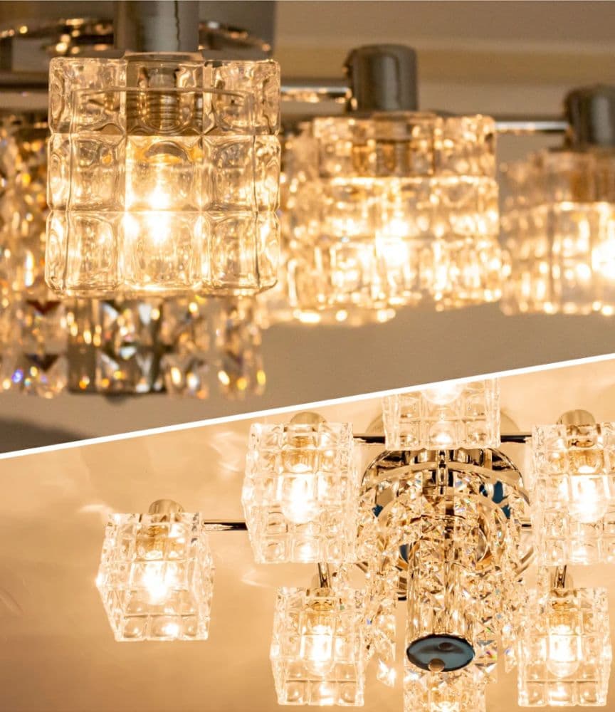 Laci レイシー シャンデリア 8〜12畳 クローム仕上げ