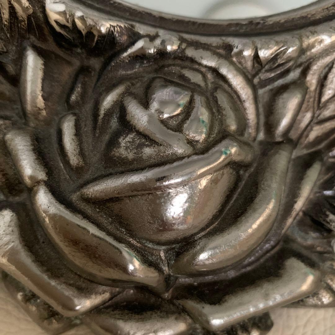 鏡 ウォールミラー 薔薇 アンティーク風