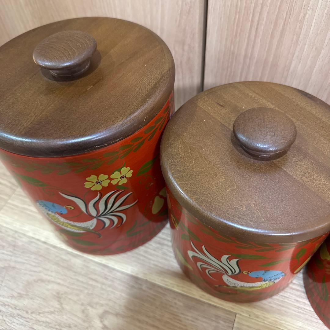 【稀少】RANSBURG ランズバーグ　ヴィンテージ　キャニスター 赤色