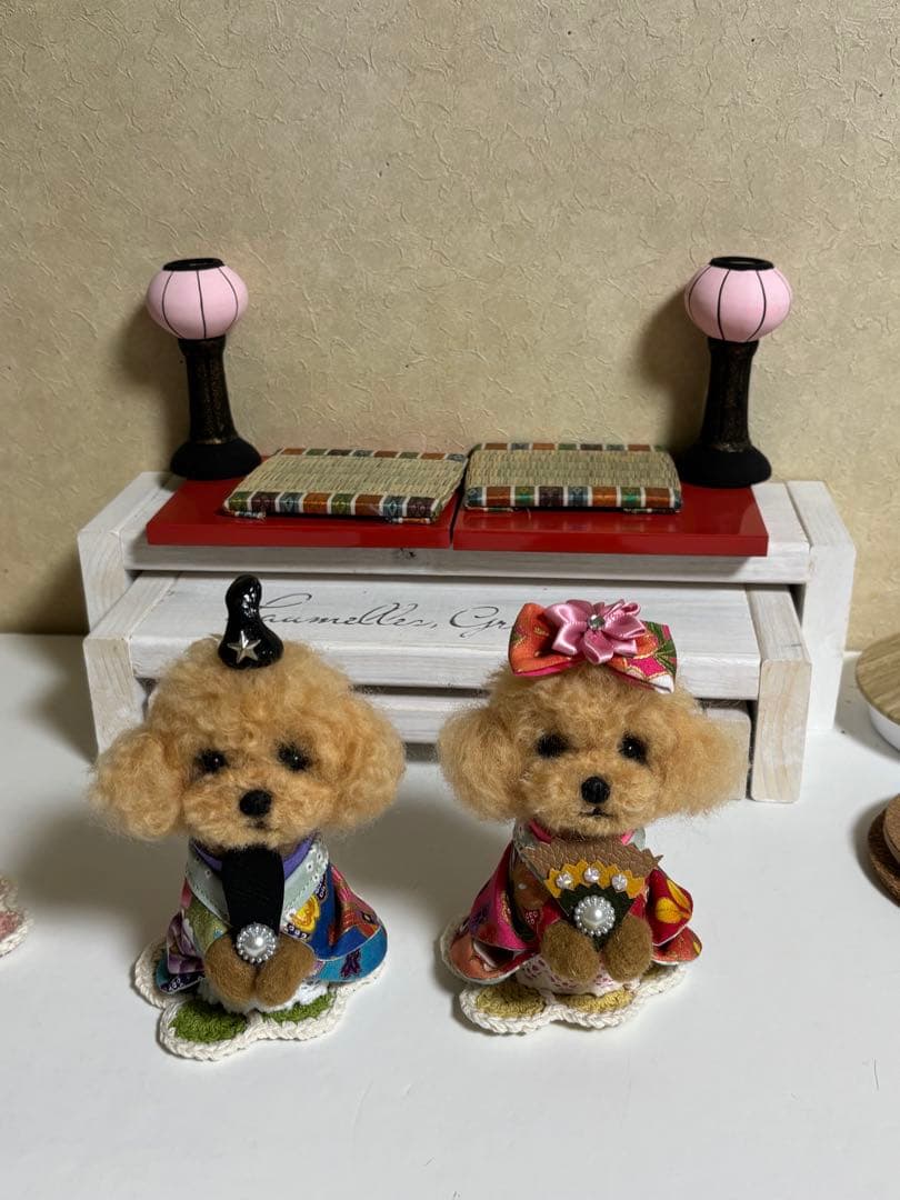 羊毛フェルト トイプードルちゃん雛人形 - メルカリ