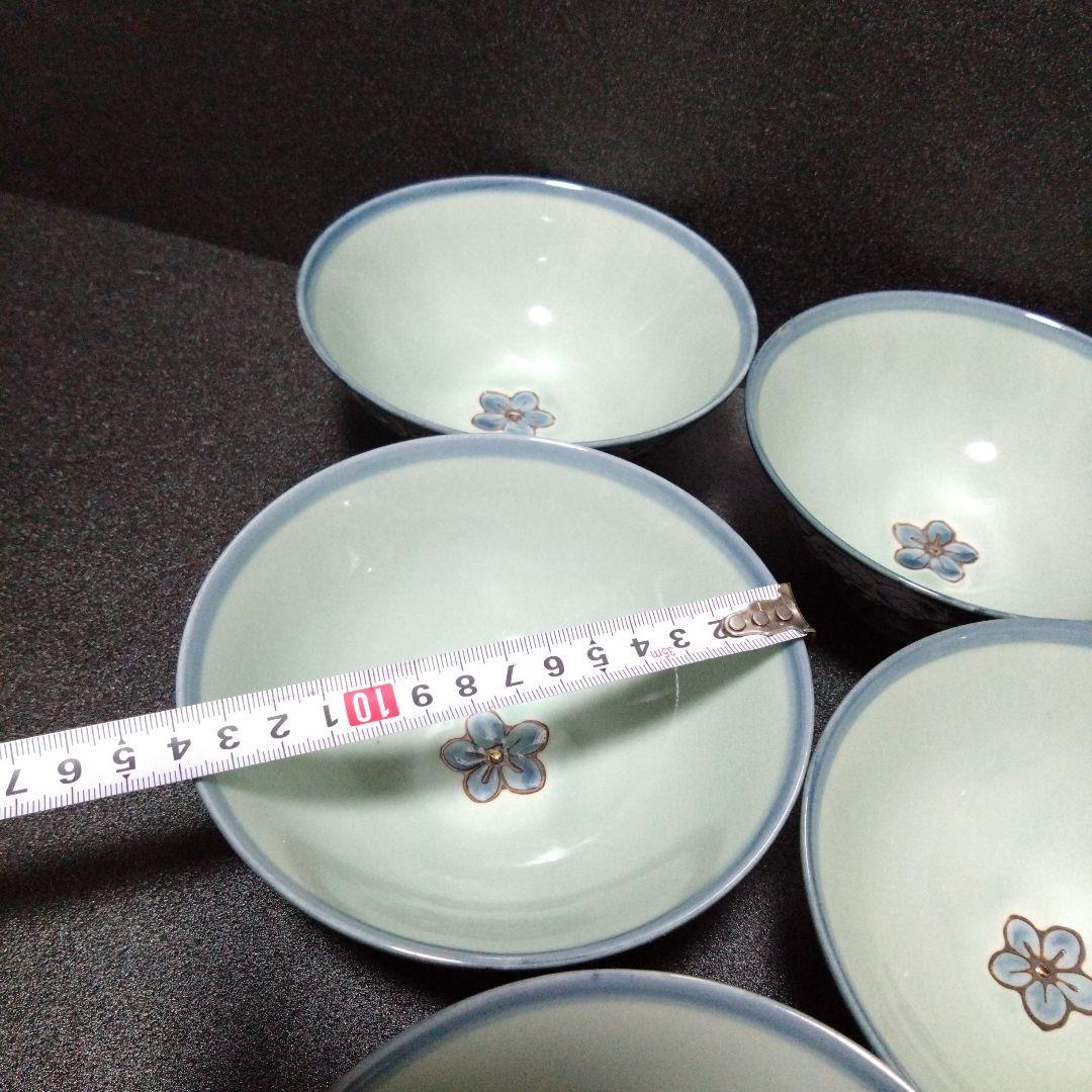 未使用 波佐見焼 龍庵窯 大きめ飯碗5個　お祝い