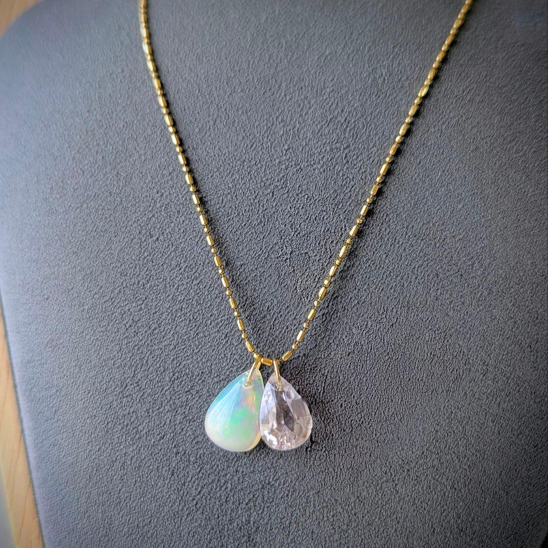 ♢にじなこ様専用♢訳あり♢K18 オパール＆クンツァイト セット