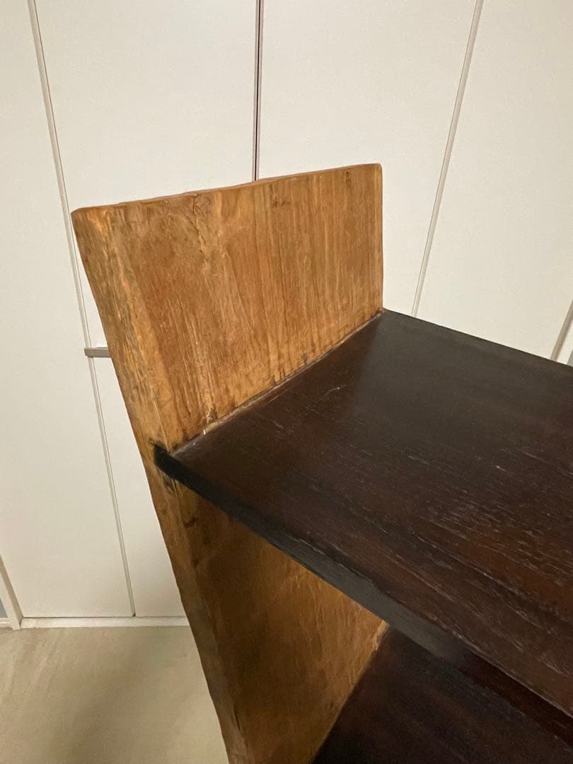 無垢材 ディスプレイシェルフ 木製傾斜3段