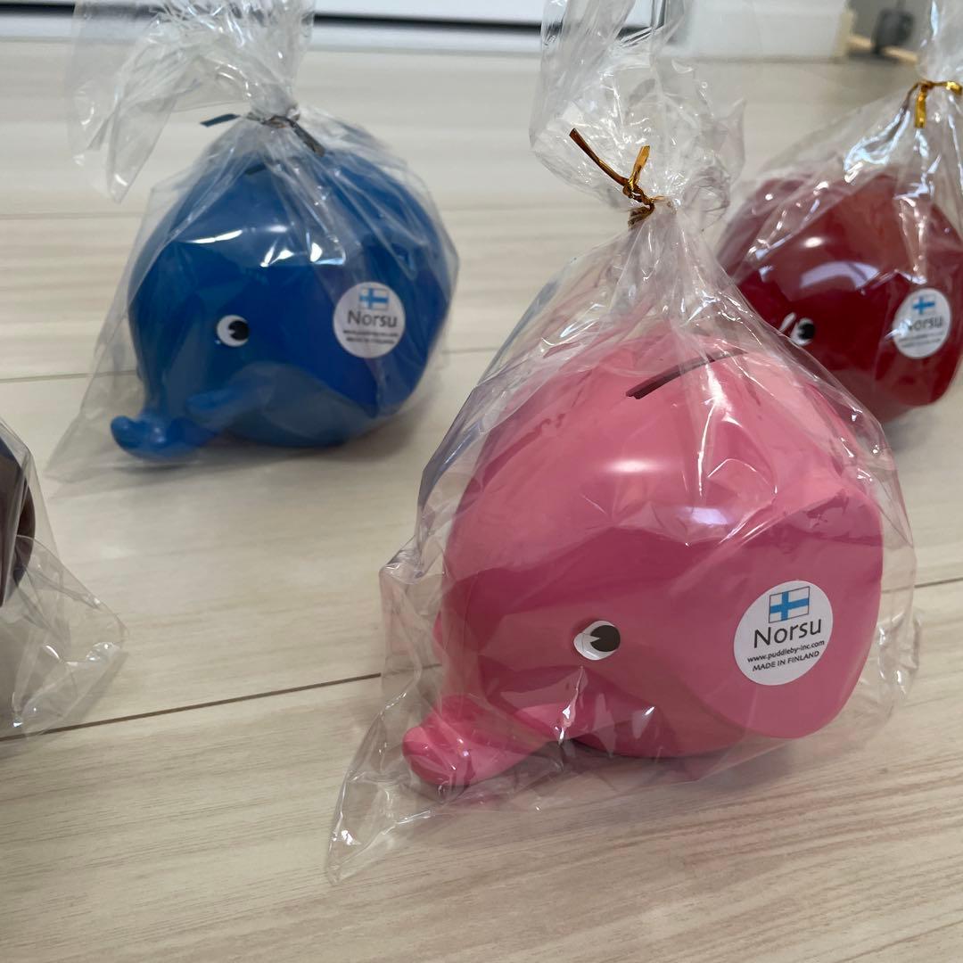 【新品】エレファントバンク7色セット　貯金箱