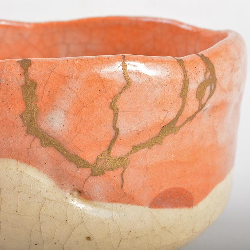 茶道具 楽吉左衛門 赤楽茶碗 共箱 金継ぎ直し有り D R5324 - メルカリ
