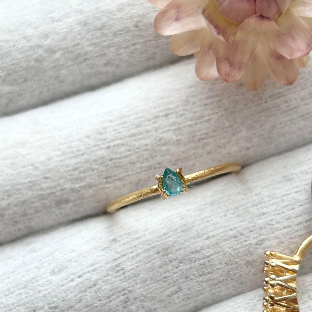 ソーティング付き♪パライバトルマリンのフリーサイズリング