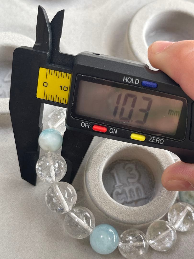 プラチナルチル×ラリマー×アクアマリン ブレスレット