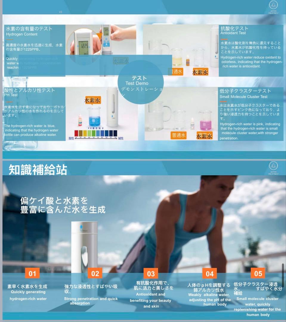 Vitaqua 水素水生成ボトル 新品未使用・美品