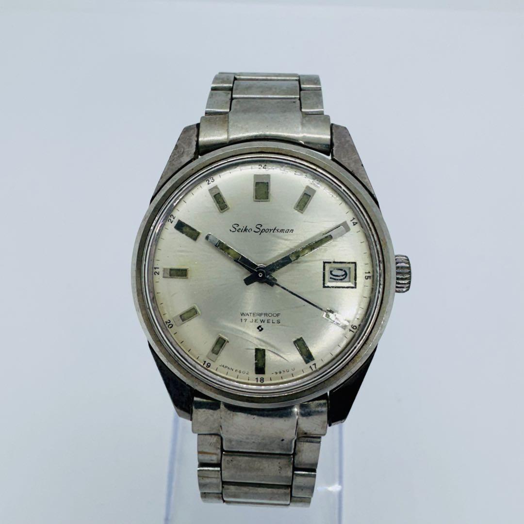 ✨SEIKO✨セイコー✨Sportsman✨デイト✨シルバー文字盤✨腕時計✨