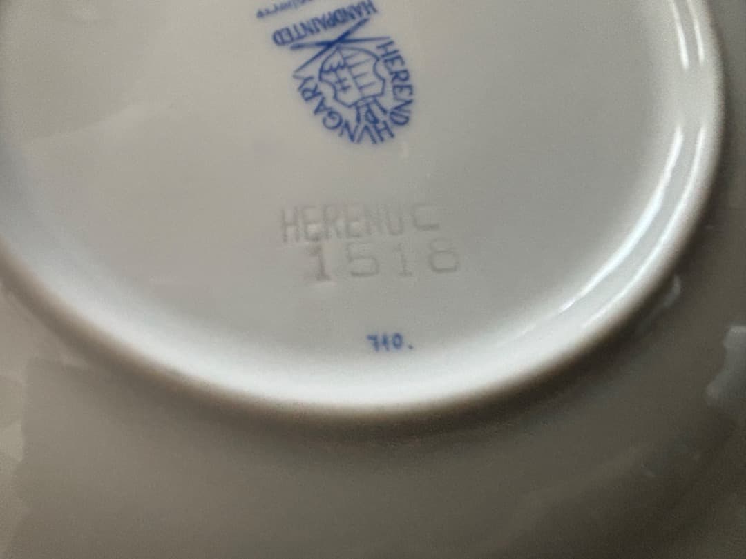 HEREND 勿忘草　ピンク　ケーキ皿