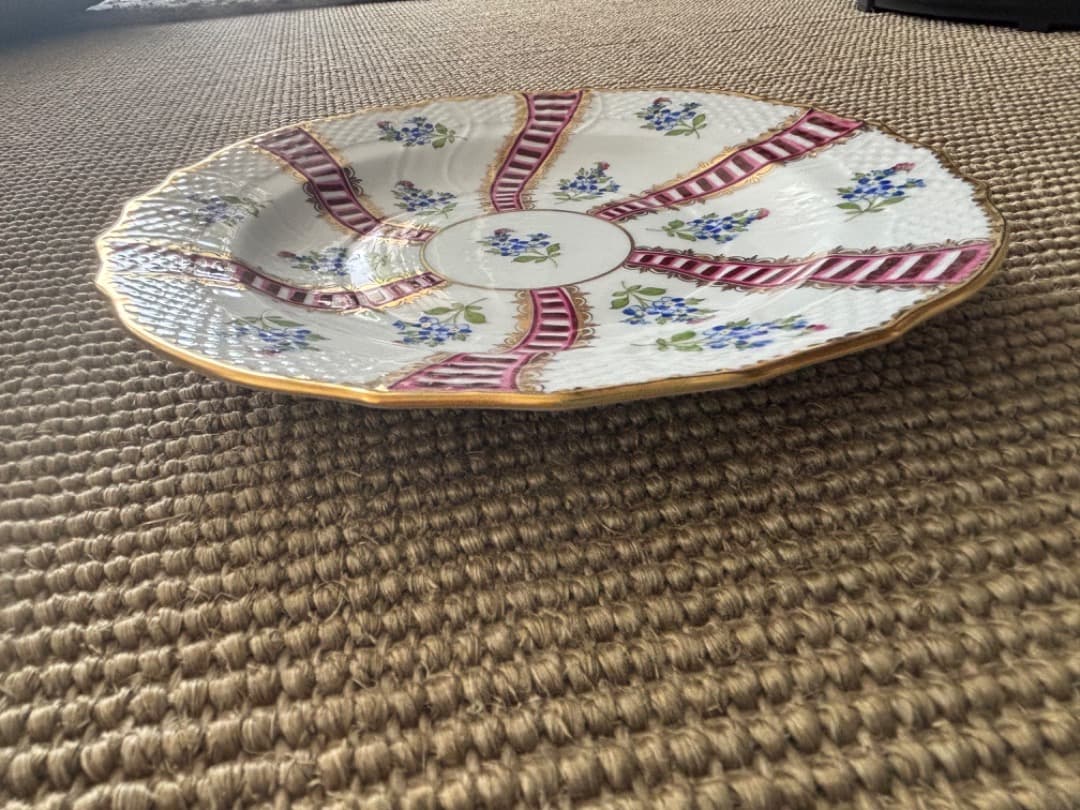 HEREND 勿忘草　ピンク　ケーキ皿