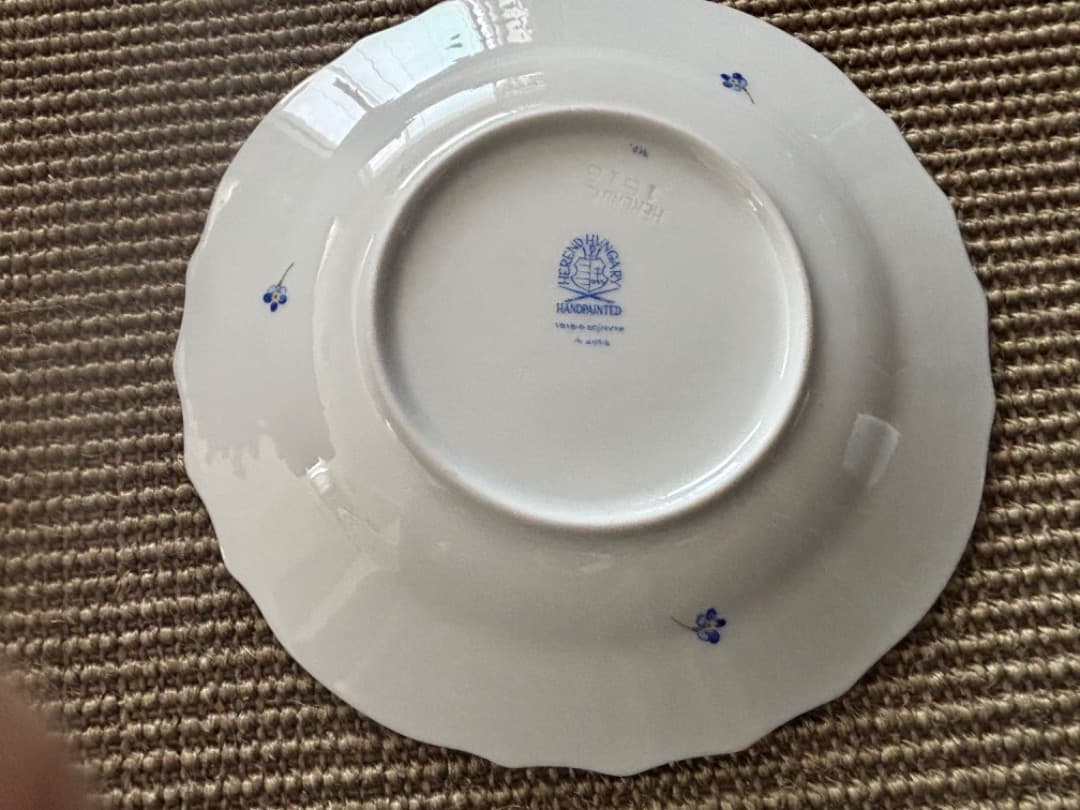 HEREND 勿忘草　ピンク　ケーキ皿