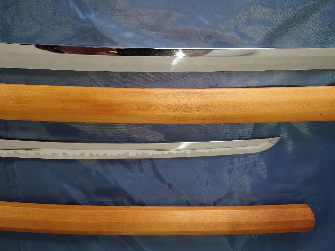 関の刀 模造刀 白鞘 2点セット（大刀 小刀のみ）刀台は付属致しません。