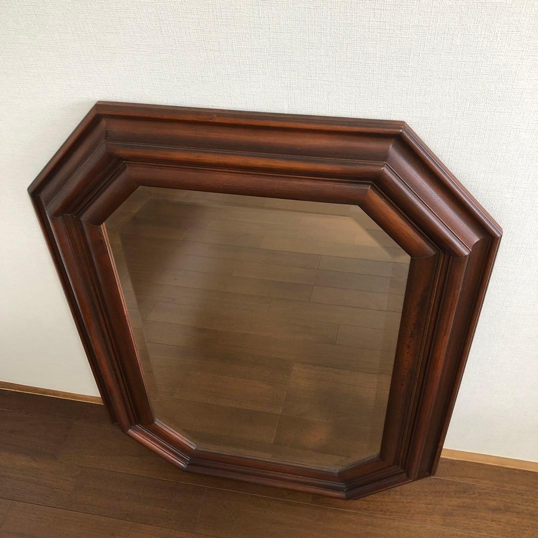 アンティーク 壁掛け鏡 イタリア製 八卦鏡 ウォールミラー