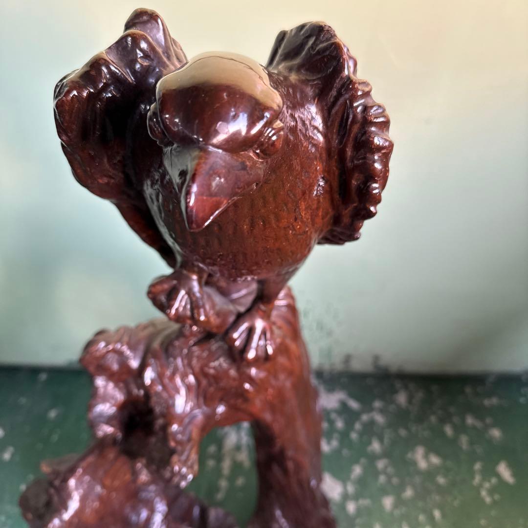 ★ 鳥 木彫り インテリア 小物 家具 アンティーク 木製 彫刻 オブジェ 格安