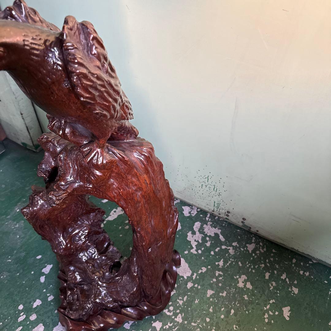 ★ 鳥 木彫り インテリア 小物 家具 アンティーク 木製 彫刻 オブジェ 格安