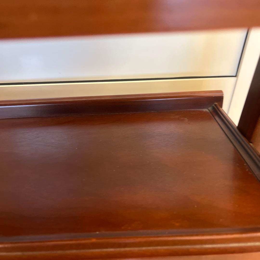 【昭和レトロ】マガジンラック　アンティーク　木製　新聞ラック　キャビネット　3段