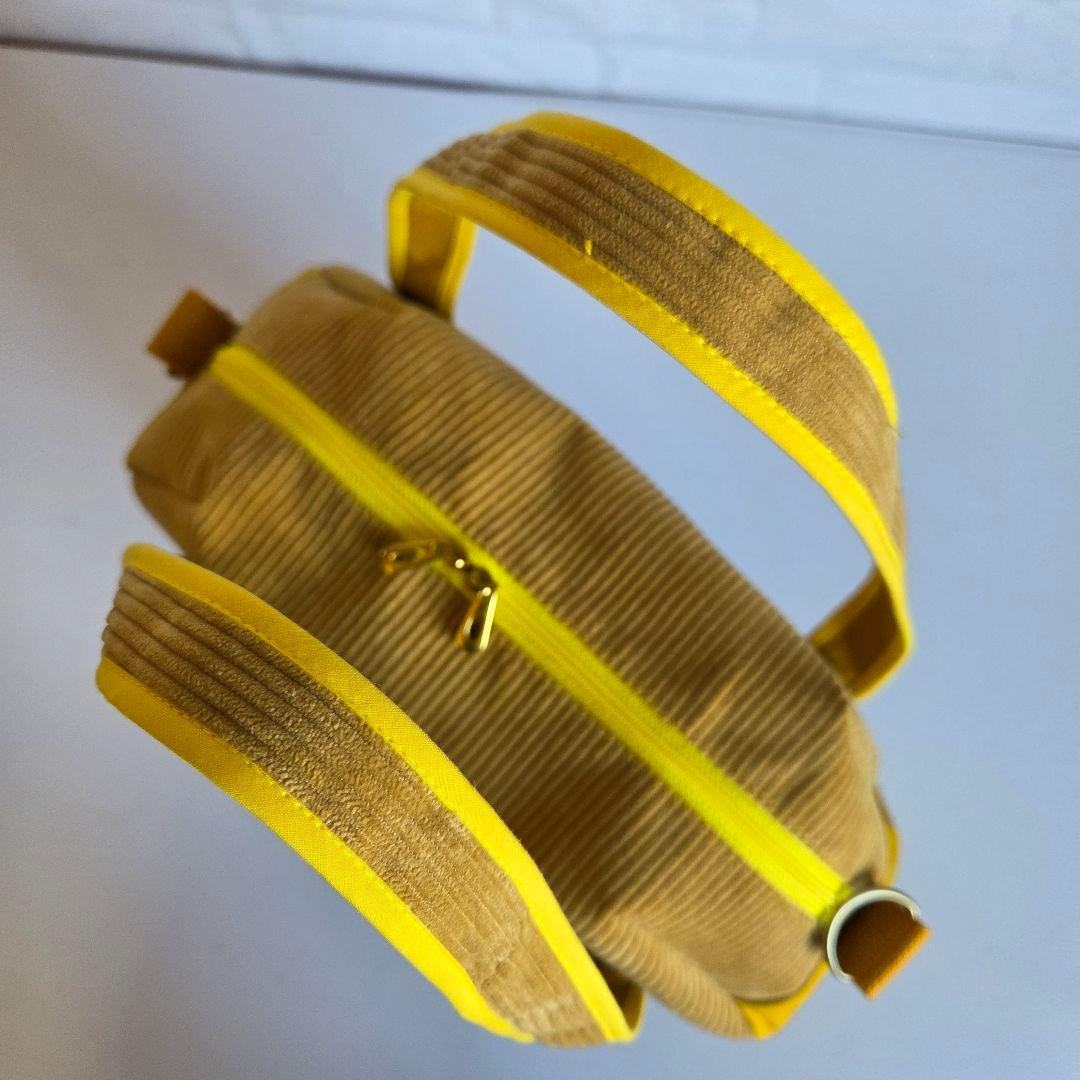 JUNE様　丸型ボストンバッグ　コーディロイ　　ハンドメイド