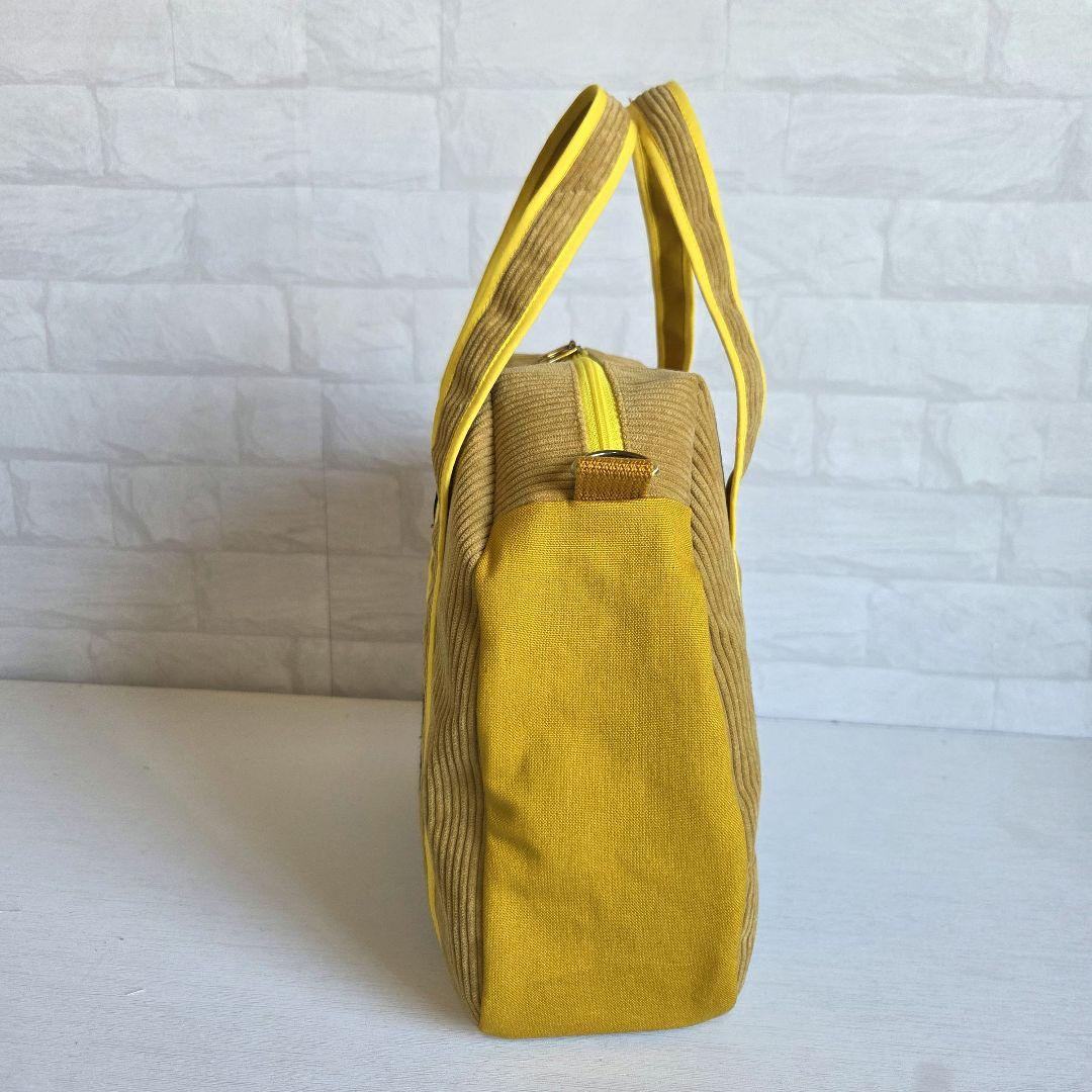 JUNE様　丸型ボストンバッグ　コーディロイ　　ハンドメイド