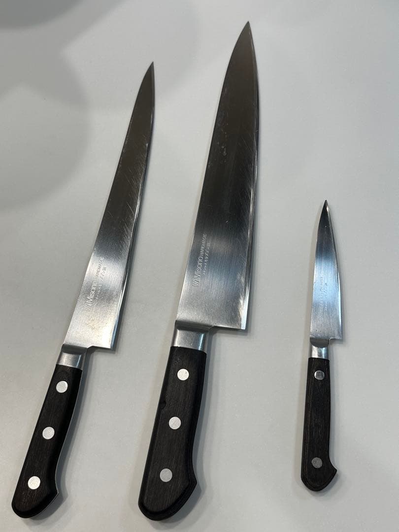 【格安】misono 包丁 3本セット（筋引き・牛刀・ペティナイフ）