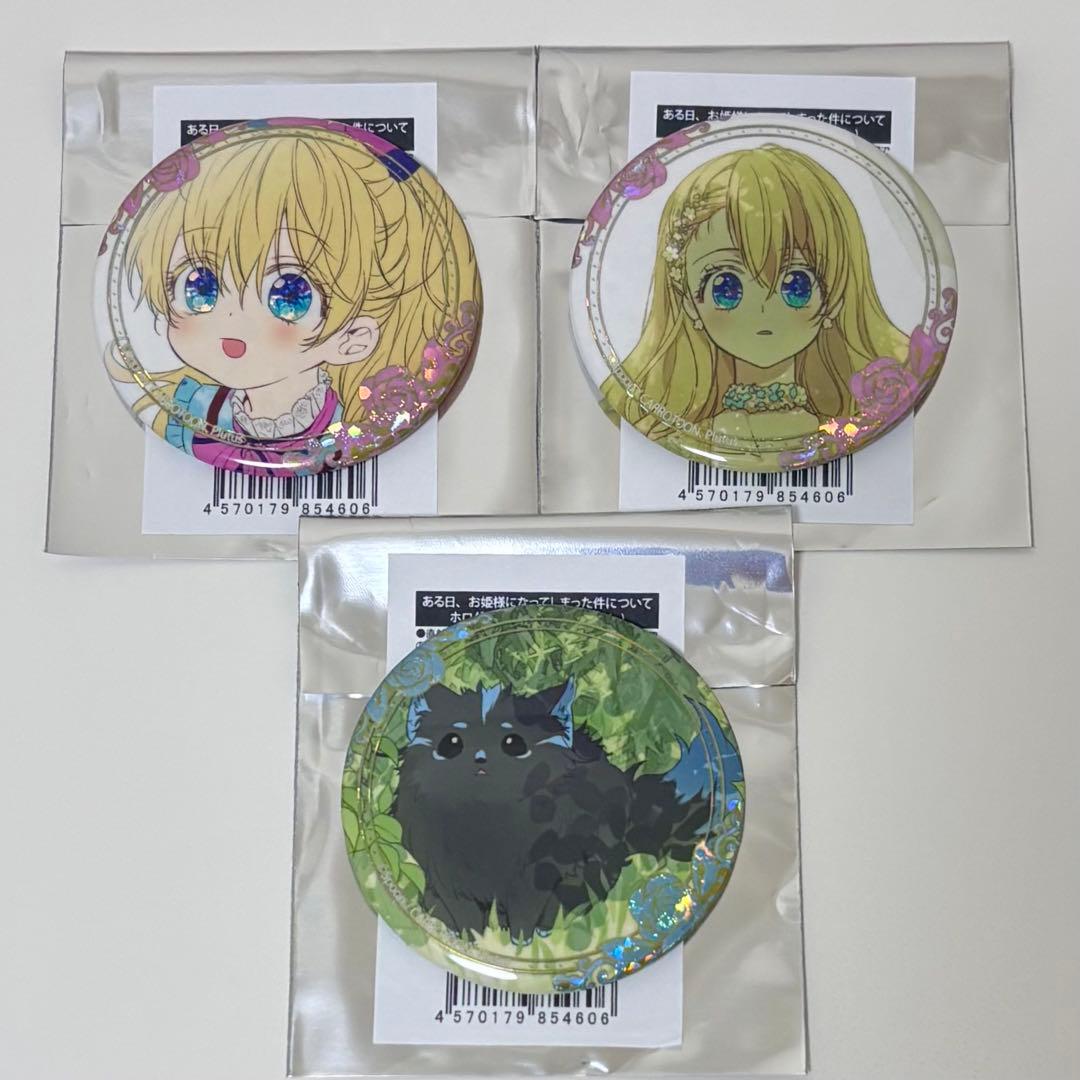 ある日、お姫様になってしまった件について ホログラム缶バッジ 3点