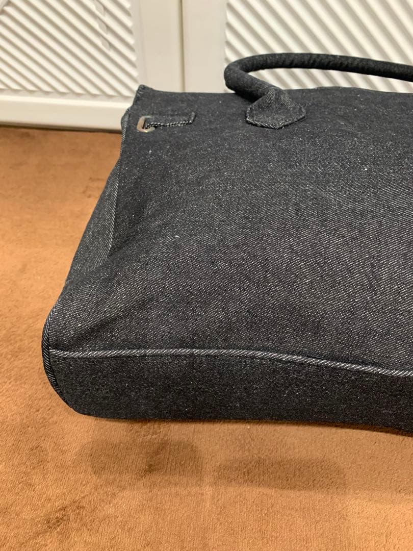 デニム ハンドバッグ ベルト リメイク ジーンズ 鍵付 南京錠