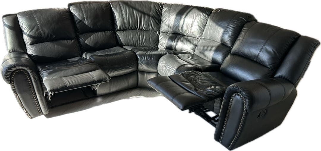 lurkey 5人　ソファ　本革　ヴィンテージ　アンティーク　コーナー　ソファー