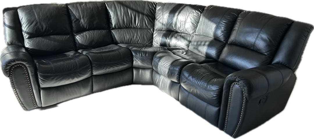 lurkey 5人　ソファ　本革　ヴィンテージ　アンティーク　コーナー　ソファー