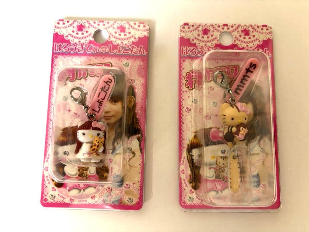 ハローキティ しょこたんコラボ　タオル、ファスナーマスコット2個