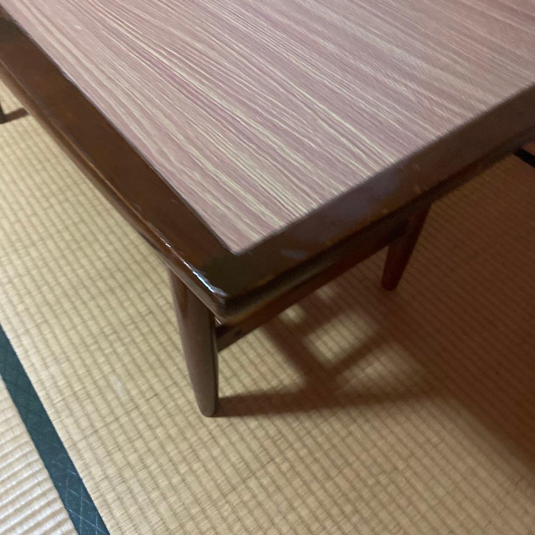 木製ローテーブル 約105cm x 46cm ビンテージ　昭和レトロ　洋間