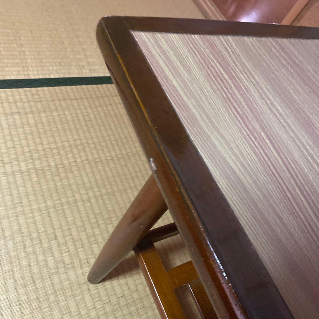 木製ローテーブル 約105cm x 46cm ビンテージ　昭和レトロ　洋間