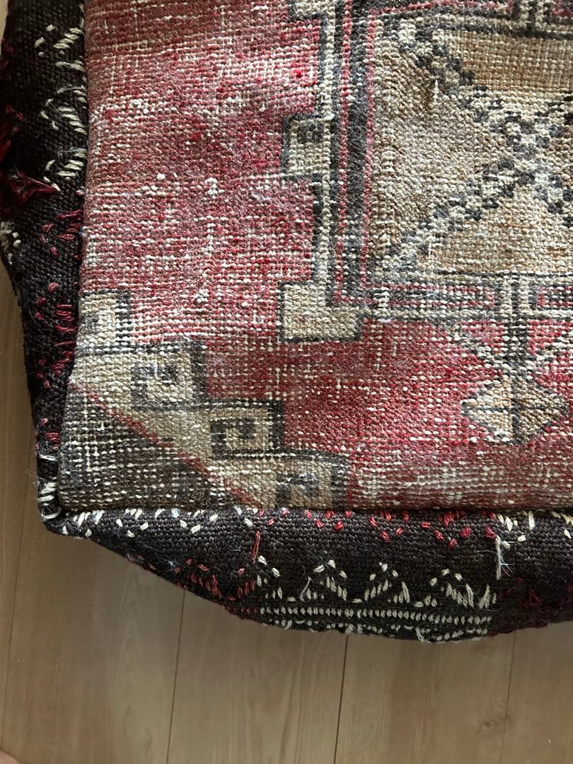 大型プフ ヴィンテージプフ クッション ペットベッド オールドキリム 犬猫ベッド