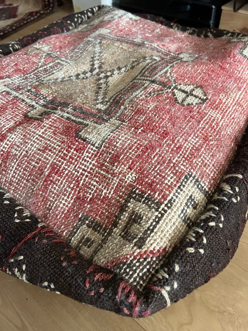 大型プフ ヴィンテージプフ クッション ペットベッド オールドキリム 犬猫ベッド