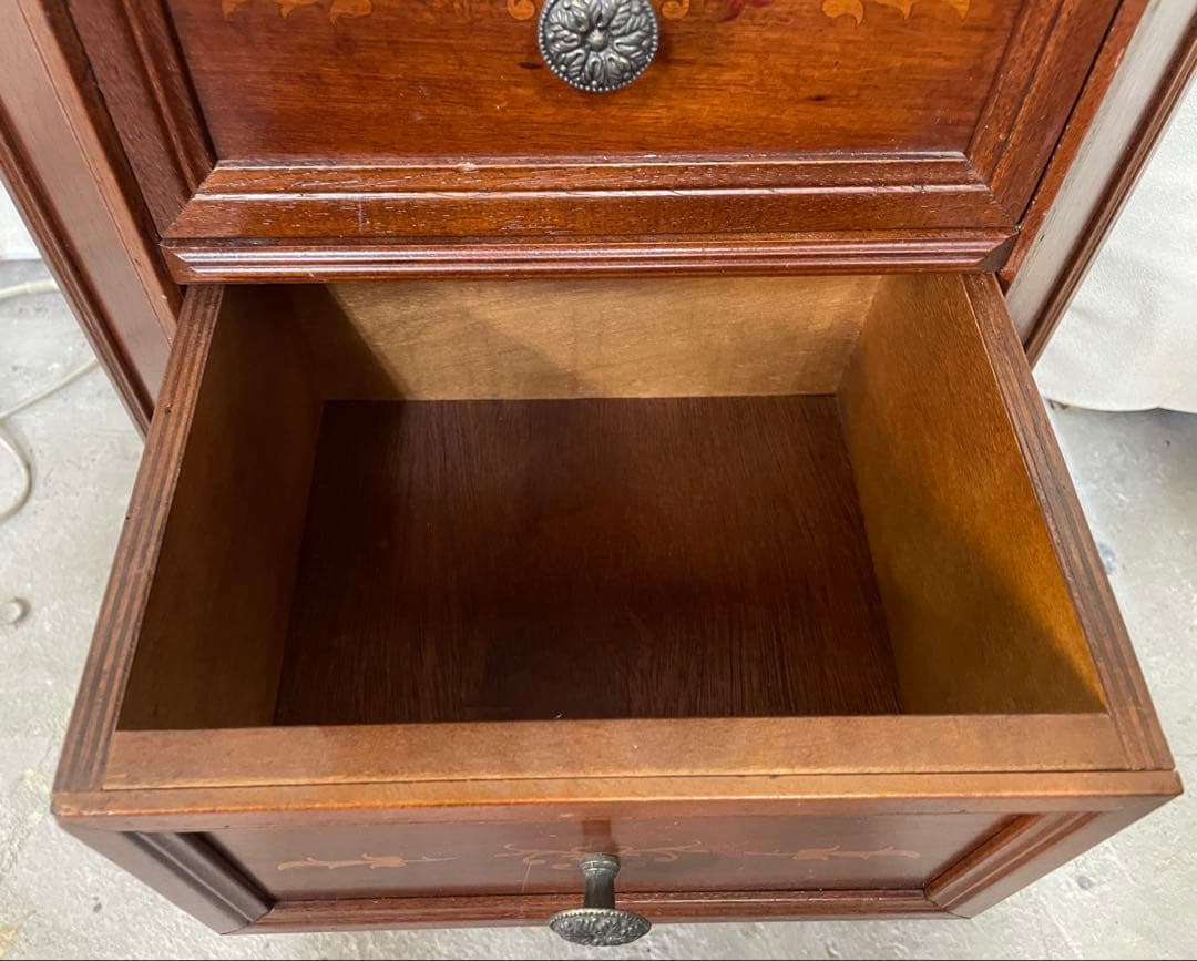 6角チェスト 引き出し キャビネット 電話台 アンティーク イタリア