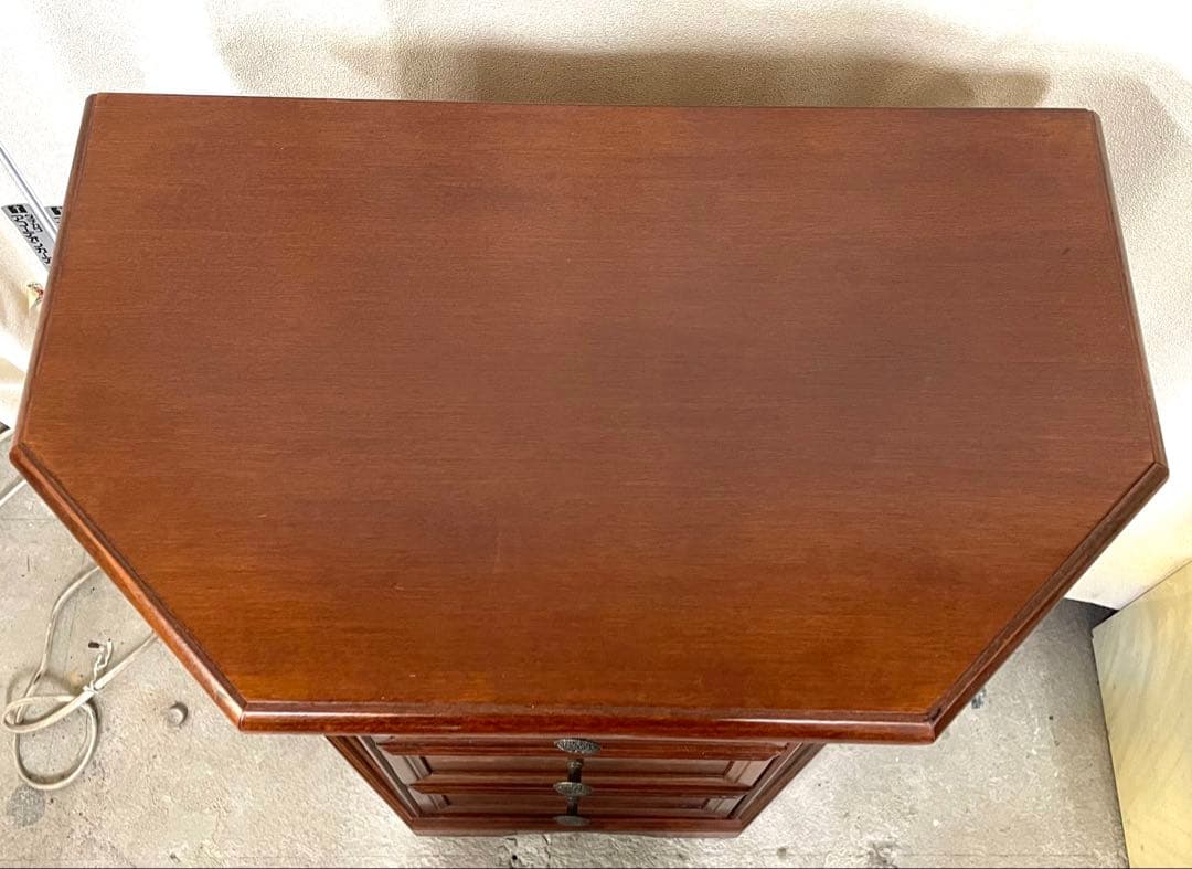 6角チェスト 引き出し キャビネット 電話台 アンティーク イタリア
