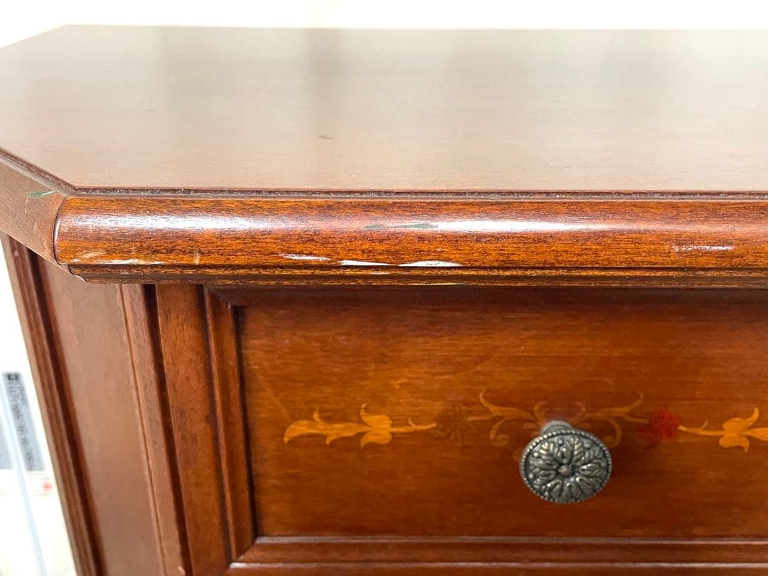 6角チェスト 引き出し キャビネット 電話台 アンティーク イタリア