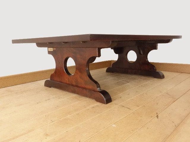 北海道民芸家具　ＨＭ410　座卓　折りたたみ式　ローテーブル　再塗装済　ＵＳＥＤ