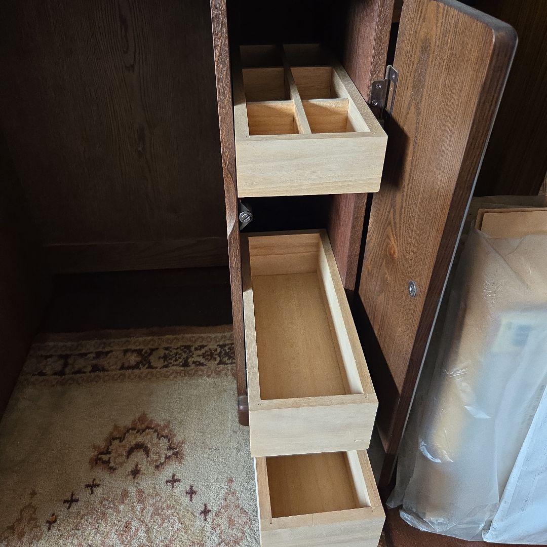 分解可　木製3面鏡ドレッサー