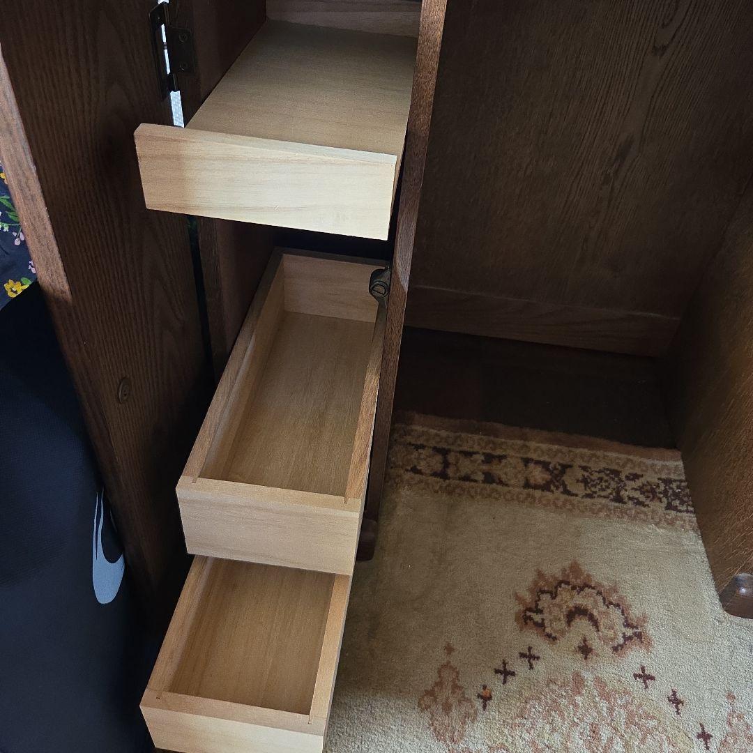 分解可　木製3面鏡ドレッサー