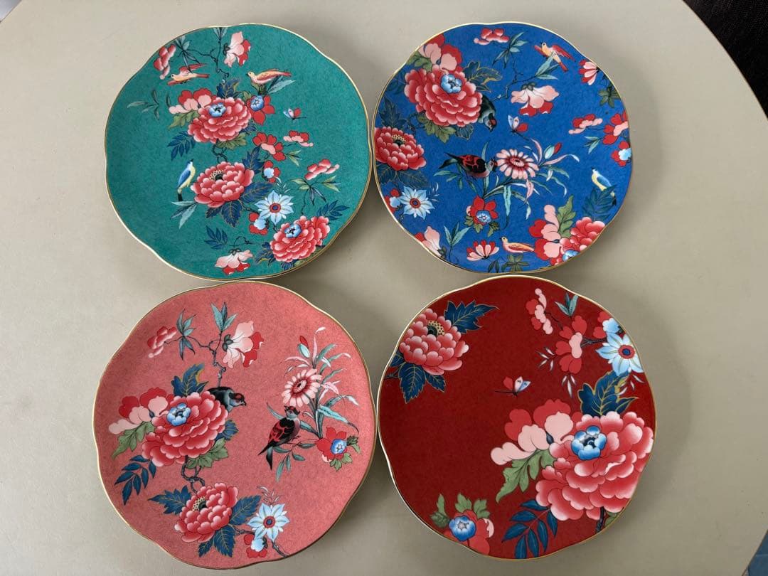 【希少・美品】ウェッジウッド ペオニアブラッシュ ディナープレート27cm 4枚